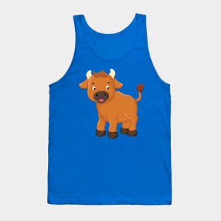 Bull Cute Funny Adorable Animals Kawaii Tank Top